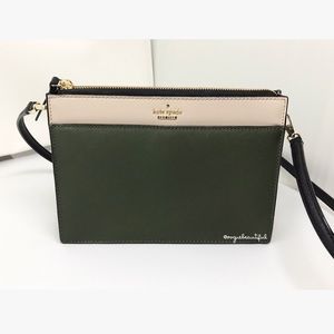 Kate Spade Green and Cream Crossbody Bag